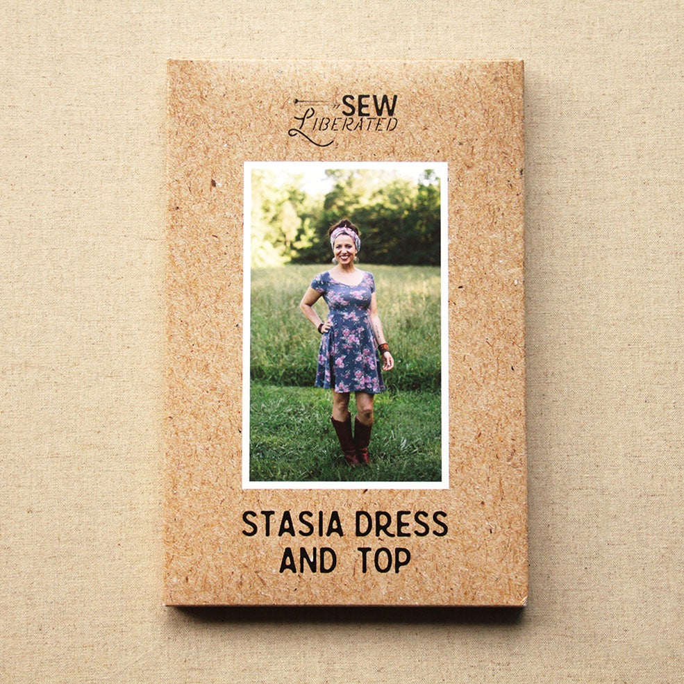 The Sew Liberated Stasia Dress in Striped Cotton Knit - The Confident Stitch